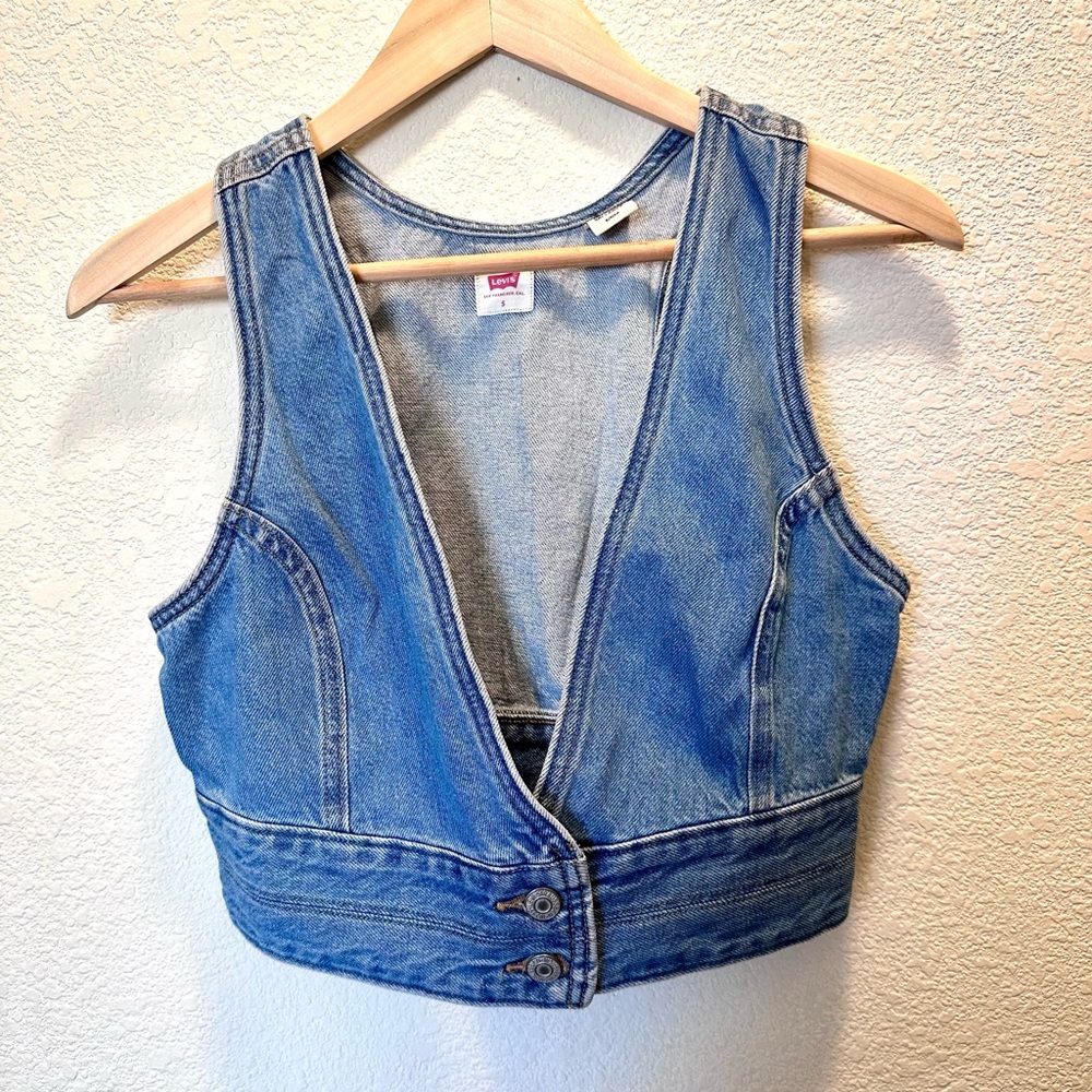 Levi's Blue Denim Vest